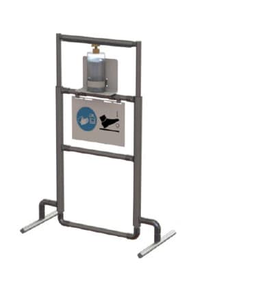 Colonne mobile de désinfection fabriquée en structure tubulaire
